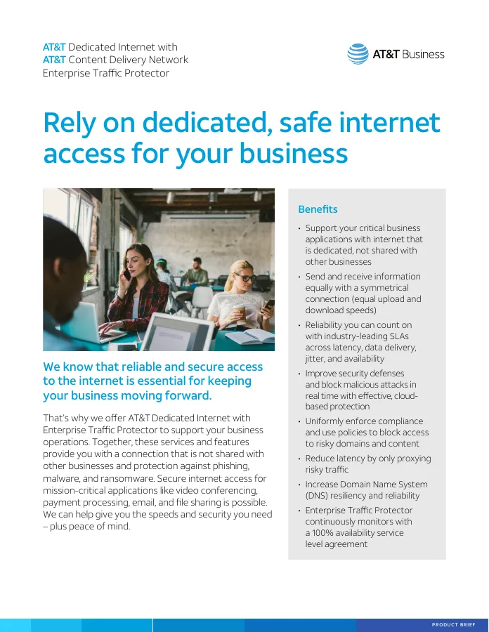 Cover of Dedicated Internet traffic protection
